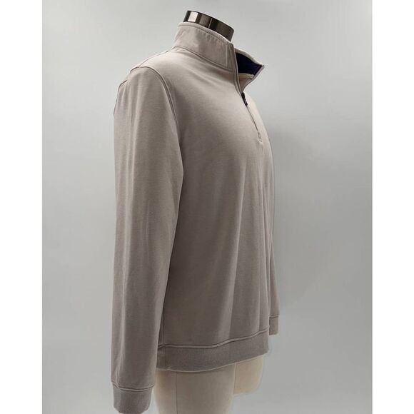 Izod Advantage Performance Beige Stretch 3/4 Zip Up Pull Over Sweater-L - Picture 10 of 11